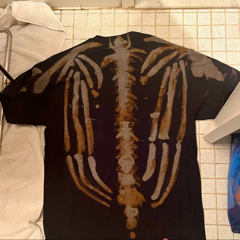 Hand painted skeleton T- shirt